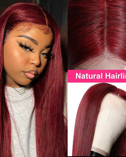 Junoda Hair 99J 4x4 Lace Front Wig Brazilian Human Hair Wig Fast Shipping junoda
