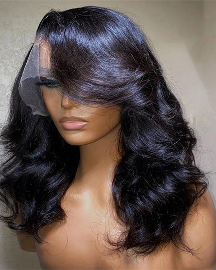Women's Solid Color Transparent Lace Forehead Wig