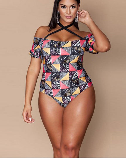 Geometric bikini ladies plus size