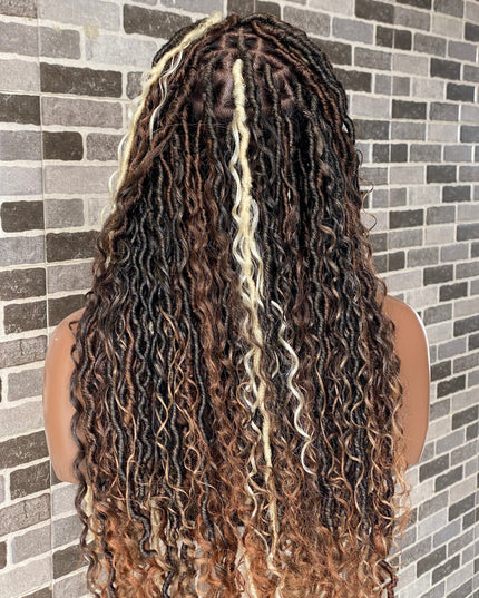 Soft Locs Wig Glueless Bohemian Full Lace Faux Locs Africa Queen