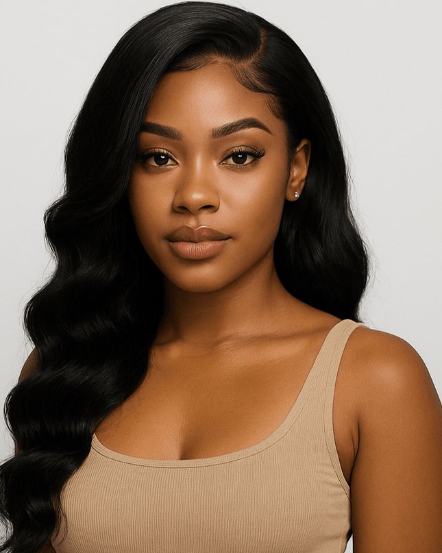 Brazilian Loose Wave 13x4 Frontal – Natural Black