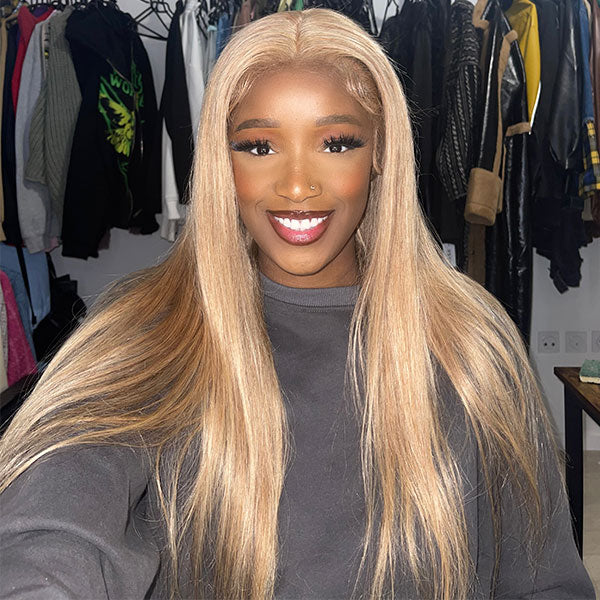 Olivanie Recommend Junoda Body Wave Caramel Blonde Human Hair Wigs Color 27 4x4 13x4 Lace Wig junoda