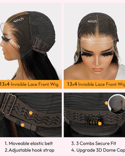 Lagos Hairline Water Wave Wig Human Hair 13x4 Glueless Lace Front Wig junoda