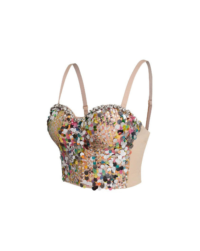 Spaghetti Strap Bralette with Gathered Design