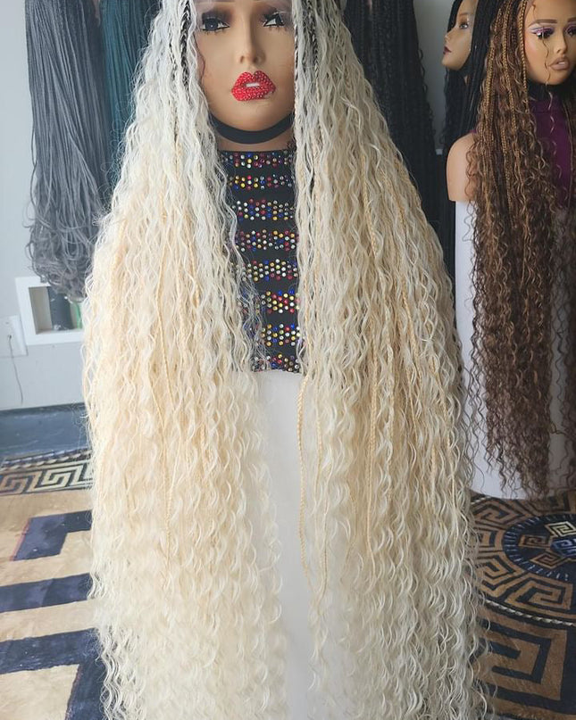 Blonde boho with dark roots