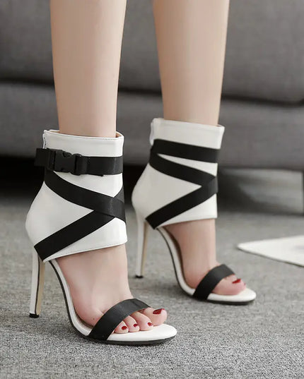 Summer New Peep-Toe Strappy High Heels