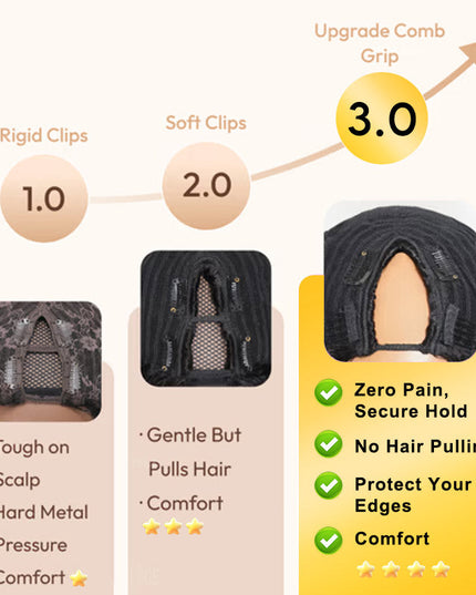 Invisi Drawstring Wig Water Wave Short Bob V Part Wig Shake and Go Glueless Human Hair Wigs for Sale junoda
