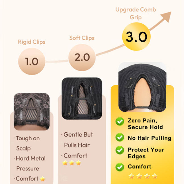 Invisi Drawstring Wig Water Wave Short Bob V Part Wig Shake and Go Glueless Human Hair Wigs for Sale junoda