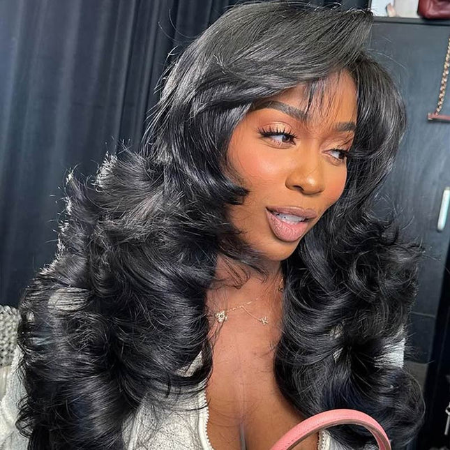 Side Part Loose Body Wave Drawstring Wig Human Hair With Drawstring For Black Women junoda