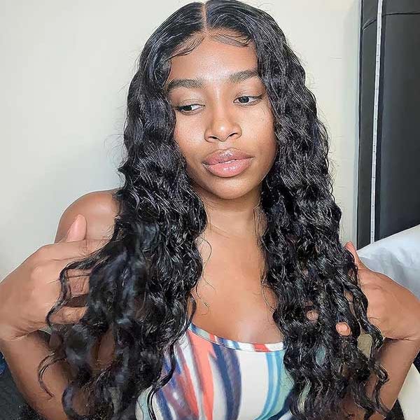 Junoda 6x4.5 Loose Wave Pre Cut Lace Wear & Go Glueless Wig Bleached Knots Human Hair Wigs junoda