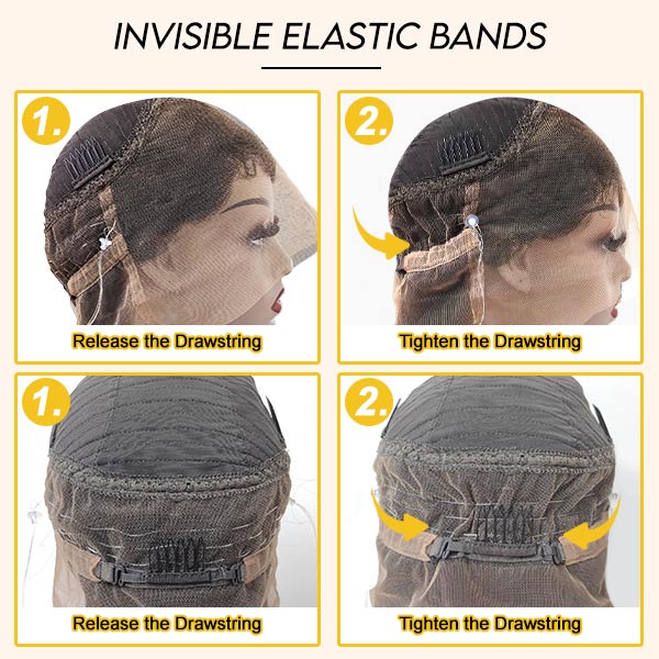 Junoda Silky Straight Invisible Adjustable Strap 360 Transparent Lace Frontal Bleached Knots Lace Wig junoda