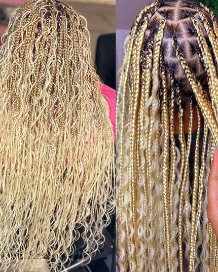 Junoda #613 Blonde Deep Wave Bulk Hair Extensions For Braiding Bundles junoda