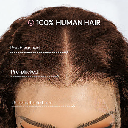 Dark Brown Burmese Curly Wig with Full Spiral Ends 6x5 Ready & Go Undetectable Lace Front Wig junoda