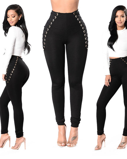 Women's Small Cross Strap Leggings Large Size Stitching See size chart under “more details”