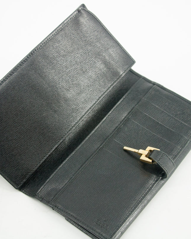 Gucci Black Long Jackie Wallet #3077
