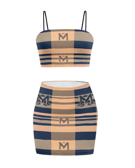 Women's Matching Skirt Set - Two Piece Dress Outfit for Office
