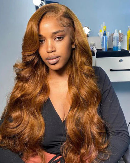 Genger Brown Body Wave Wig Lace Front Wig Flash Sale junoda