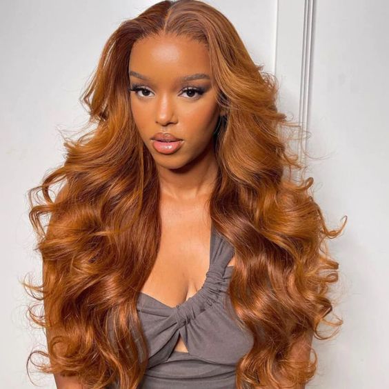 Genger Brown Body Wave Wig Lace Front Wig Flash Sale junoda