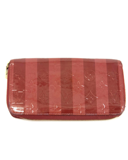 Louis Vuitton Rayures Vernis Zippy Long Wallet #3927