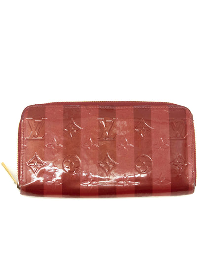 Louis Vuitton Rayures Vernis Zippy Long Wallet #3927