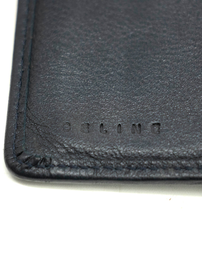 Celine Triomphe Canvas Blue and Grey Fine Strap Wallet #3962