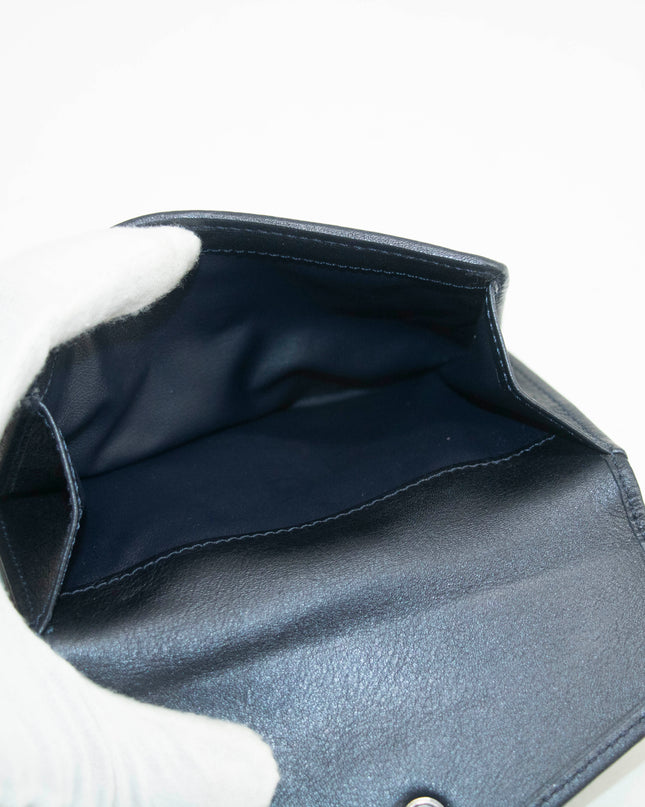 Celine Triomphe Canvas Blue and Grey Fine Strap Wallet #3962