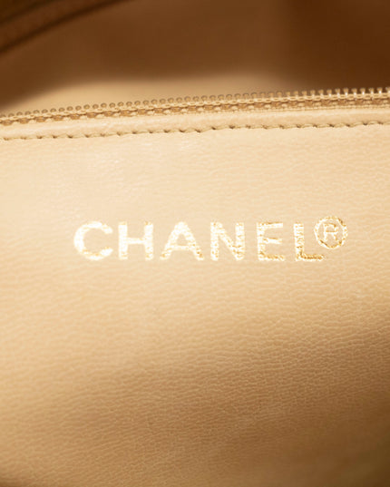 Chanel Beige Caviar Skin Quilted Matelase Shoulder Bag #3971