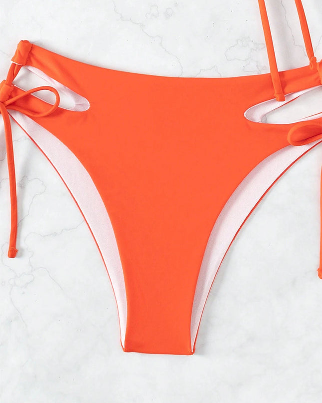 3 Pieces Women's Beach Scenery Letter Print Swimsuit | ZAKAPOP