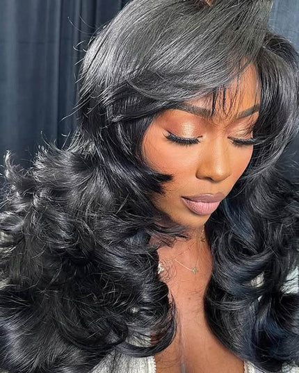Side Part Loose Body Wave Drawstring Wig Human Hair With Drawstring For Black Women junoda