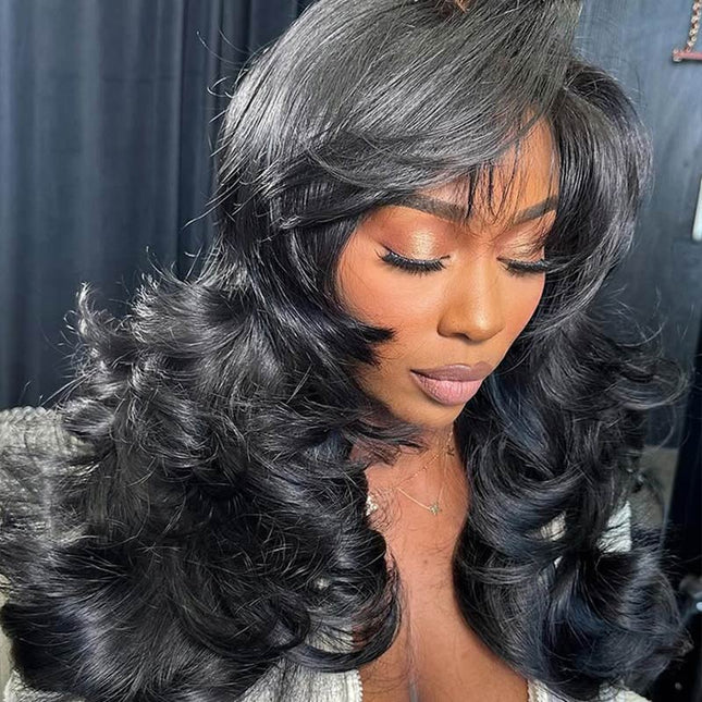 Side Part Loose Body Wave Drawstring Wig Human Hair With Drawstring For Black Women junoda