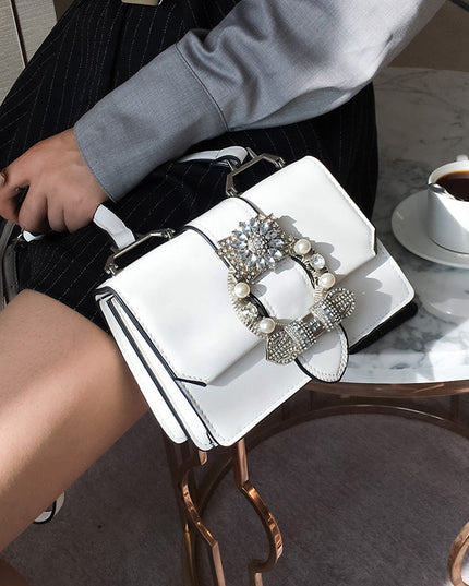 Fashion Designer Famous Bags For Women Designer Diamond Lock Bags Quality PU Leather Women Handbags Elegant Lady Shoulder Bags