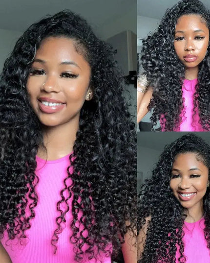 Drawstring Wig Water Wave Invisible Hairline Beginner Friendly junoda