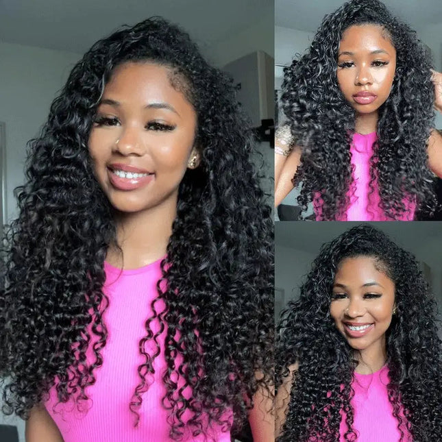 Drawstring Wig Water Wave Invisible Hairline Beginner Friendly junoda