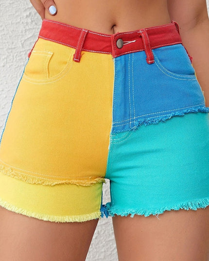 Casual Fashion Splicing Casual Shorts For Women