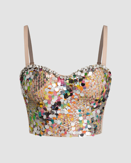 Spaghetti Strap Bralette with Gathered Design Get DreSsT with Elise LLC