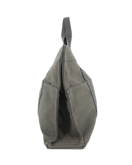 Hermes Herline MM Grey Canvas Tote Bag #4781