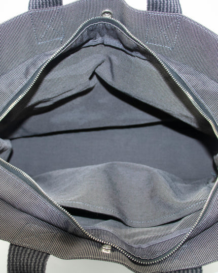 Hermes Herline MM Grey Canvas Tote Bag #4781