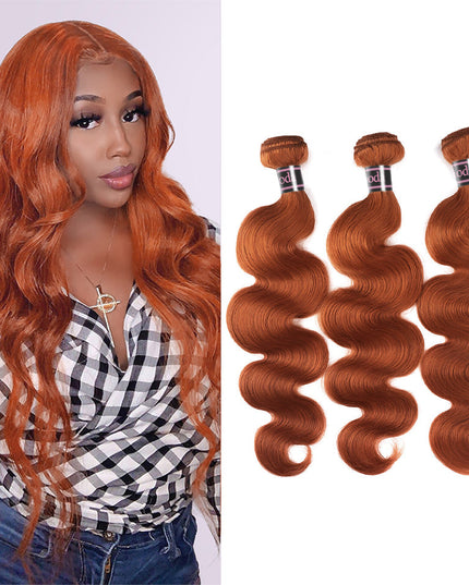 Junoda Hair Orange Body Wave Human Hair Weave Bundles Hair Extensions Brazilian Remy Hair junoda