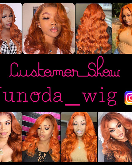 Junoda Hair Orange Body Wave Human Hair Weave Bundles Hair Extensions Brazilian Remy Hair junoda