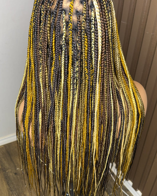 22 inches mix color knotless braided wig