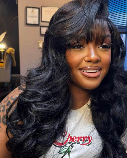 Side Part Loose Body Wave Drawstring Wig Human Hair With Drawstring For Black Women junoda