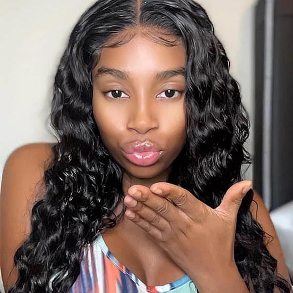 Junoda 6x4.5 Loose Wave Pre Cut Lace Wear & Go Glueless Wig Bleached Knots Human Hair Wigs junoda