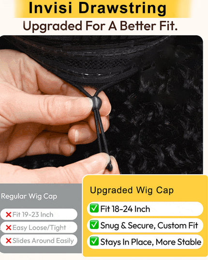 Invisi Drawstring Wig Water Wave Short Bob V Part Wig Shake and Go Glueless Human Hair Wigs for Sale junoda