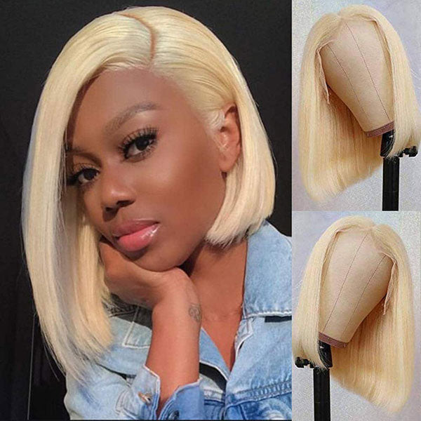 stephany andrea Recommend Junoda 613 Blonde Bob 13x4 Human Hair Lace Wig High Quality High Density junoda
