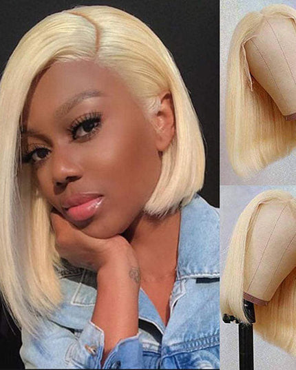 Junoda 613 Blonde Bob 4x4 13x4 Human Hair Lace Wig High Quality Fast Shipping junoda