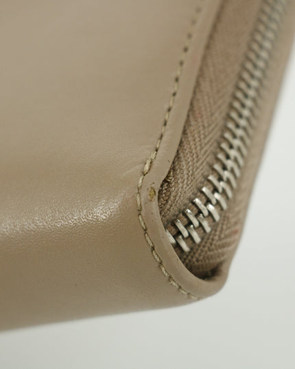 Fendi Grey Leather Zip Around Long Wallet #5189