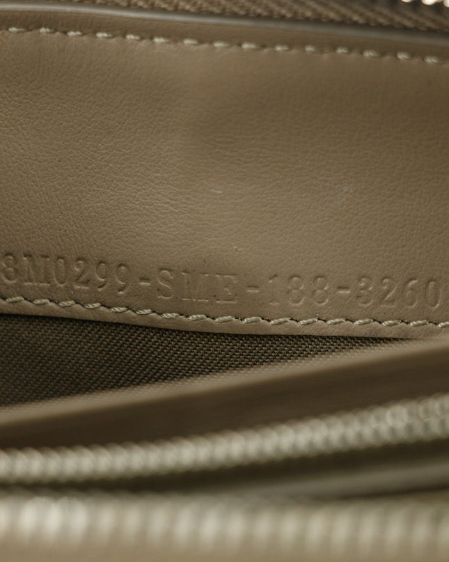 Fendi Grey Leather Zip Around Long Wallet #5189