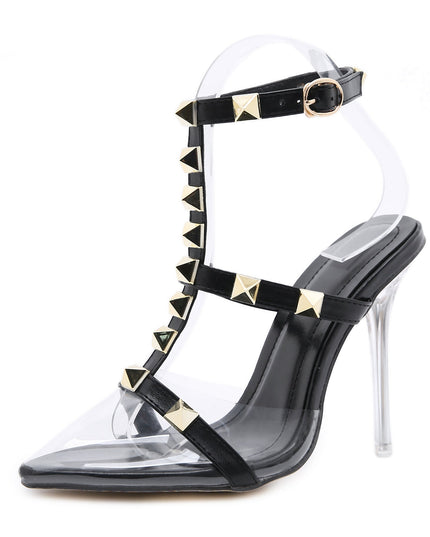 Transparent Super High Heel Pointed Back High Heels