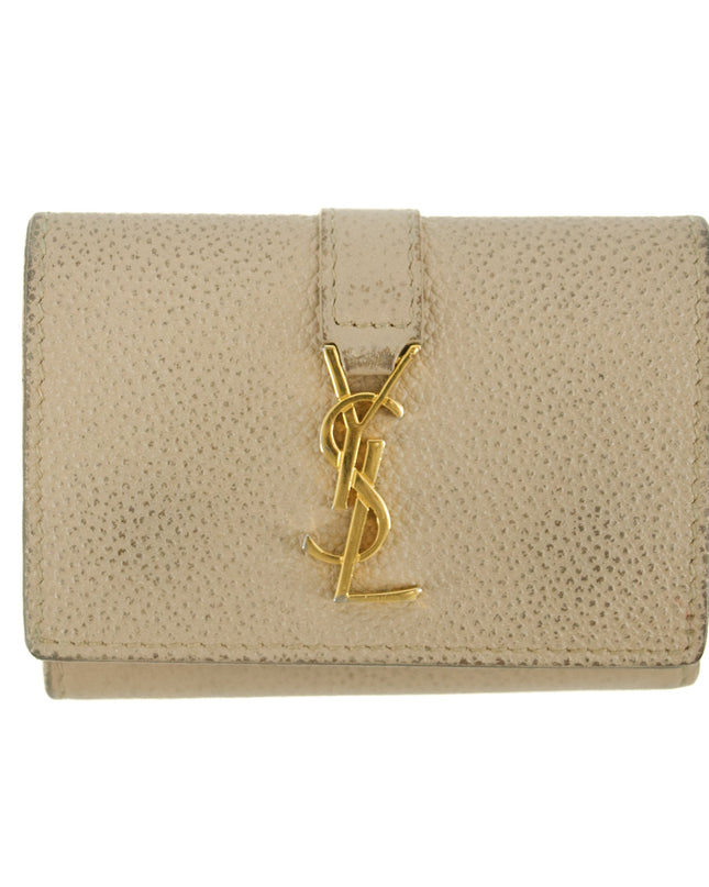 Yves Saint Laurent Beige Origami Compact Wallet #5203