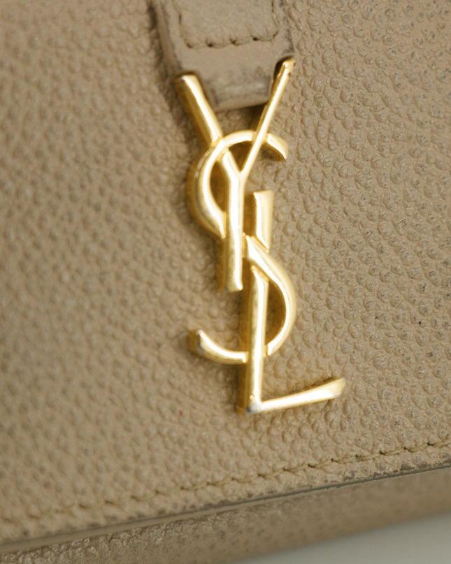 Yves Saint Laurent Beige Origami Compact Wallet #5203